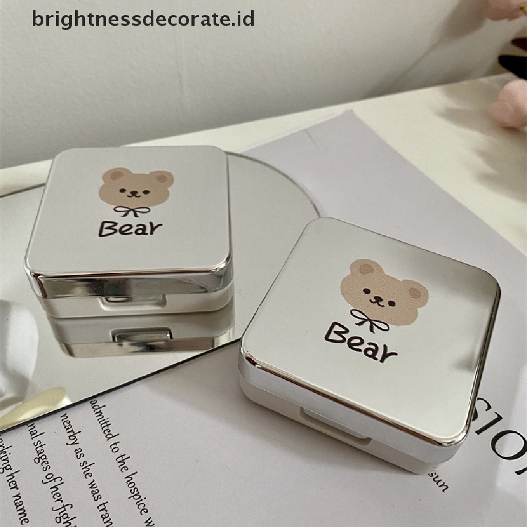 [Birth] Silver Bear Tempat Kontak Lensa Kotak Air Portable Contact Lens Companion Box [ID]