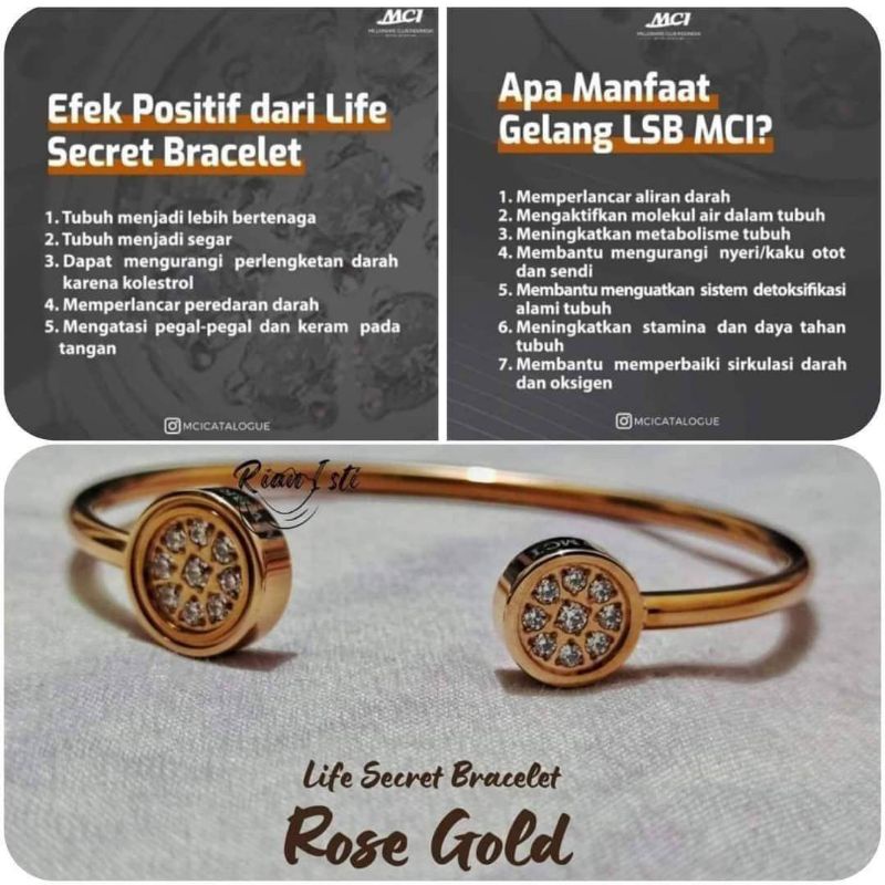 GELANG KESEHATAN ROSE GOLD MCI
