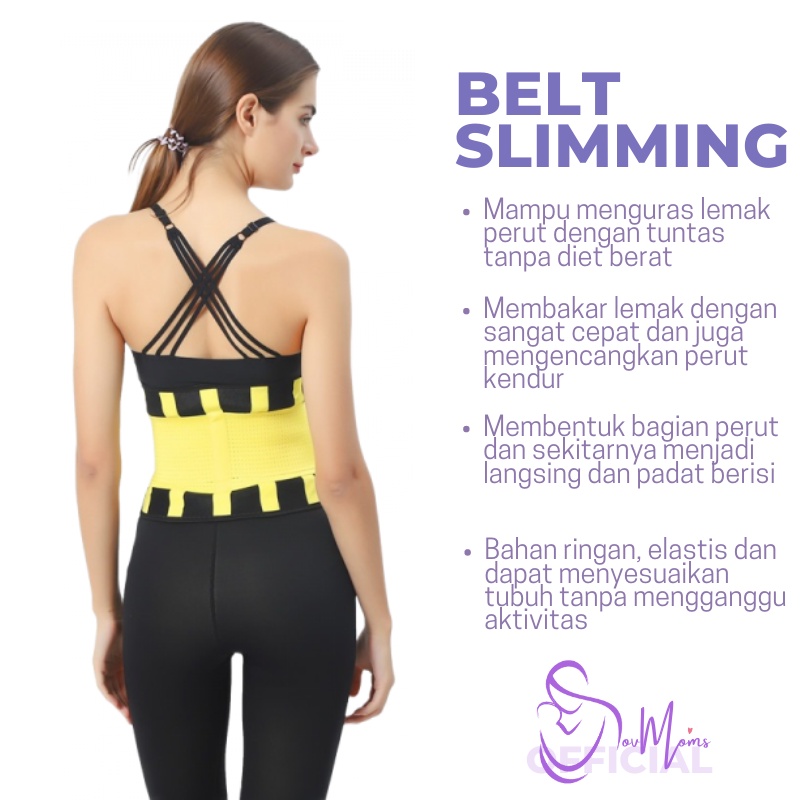 Sabuk Pelangsing Pengecil Pembentuk Perut Hot Shaper Power Belt Sabuk Pembakar Lemak Tubuh Original