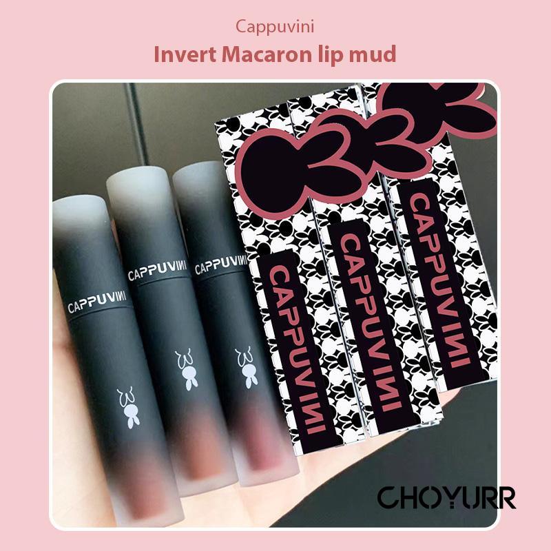 【COD】Cappuvini Matte Lip Glaze Dark Series Lipstick Warna Gelap Cappuvini Lipstick Matte Velvet Lip Gloss Waterproof Lipstik Korean-CH