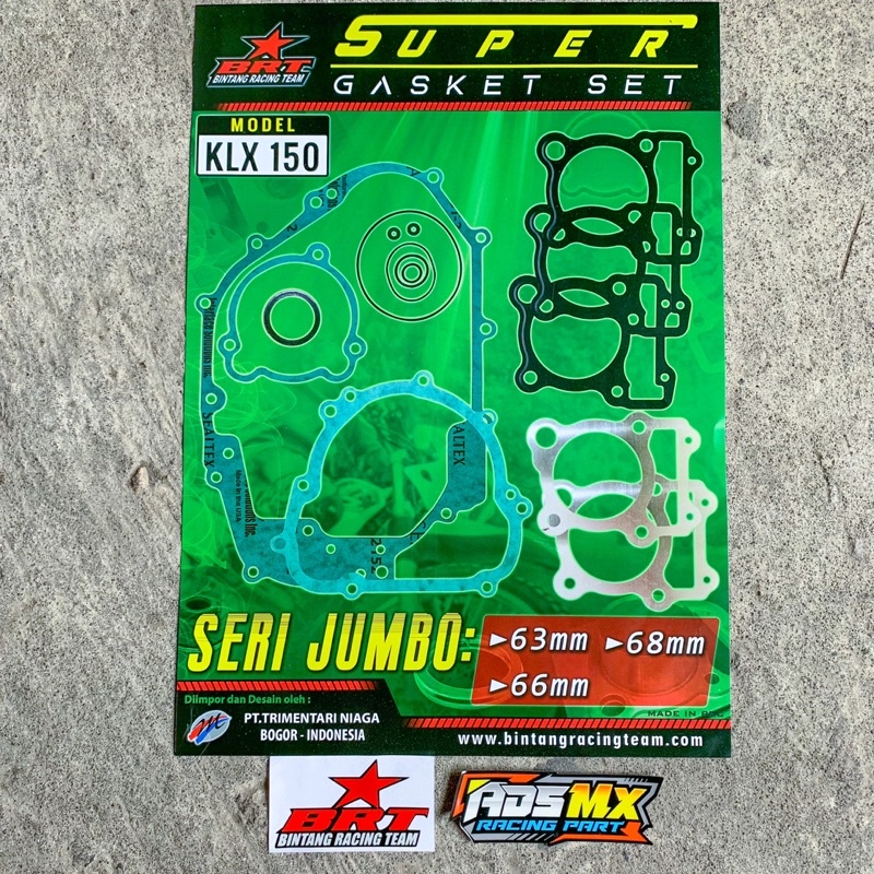 SUPER GASKET PAKING KLX BRT FULL BLOK BORE UP DTRACKER Perpak Seal klx BF BLOCK