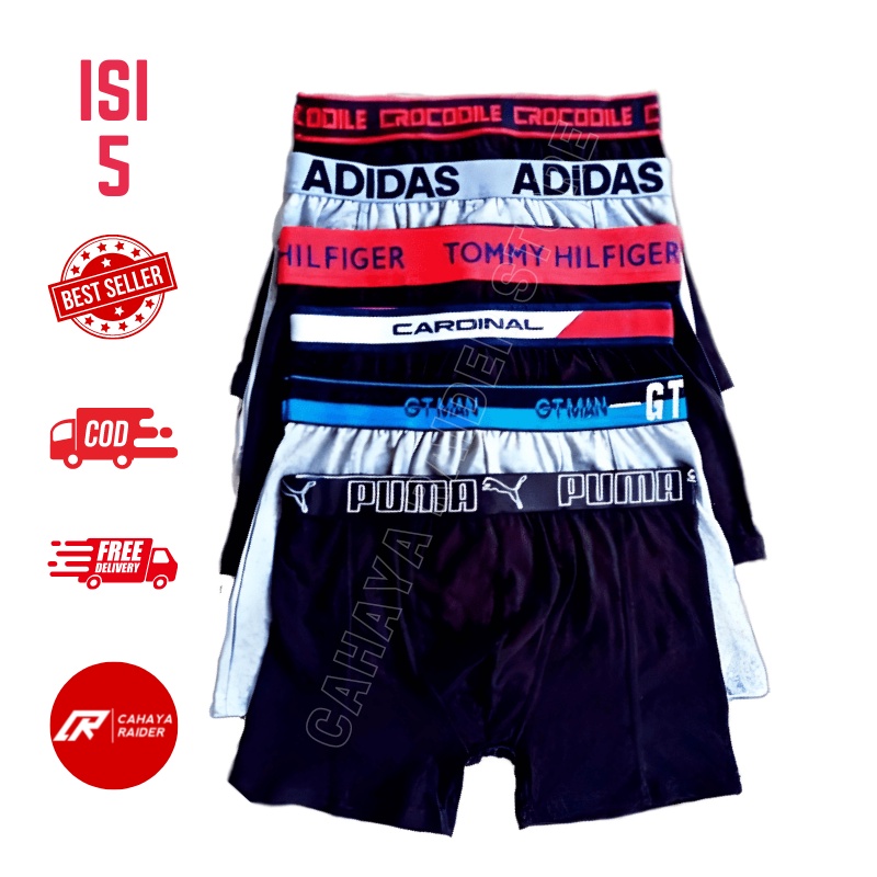 Craider-Celana Dalam Pria Boxer isi 5 pcs rendem