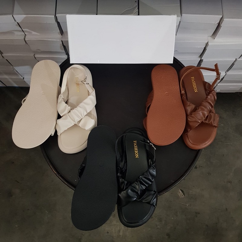 [✅BISA COD] 1075 Sandal Import Wanita KXS Tali Belakang VIRAL 2022