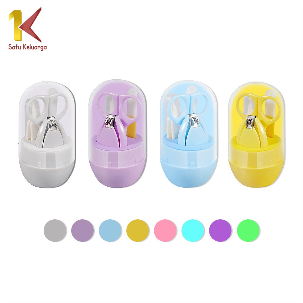 Satu Keluarga Gunting Kuku Bayi Set C285 Manicure Set Baby Care Kit 4IN1 Portable / Baby Nail Clippe