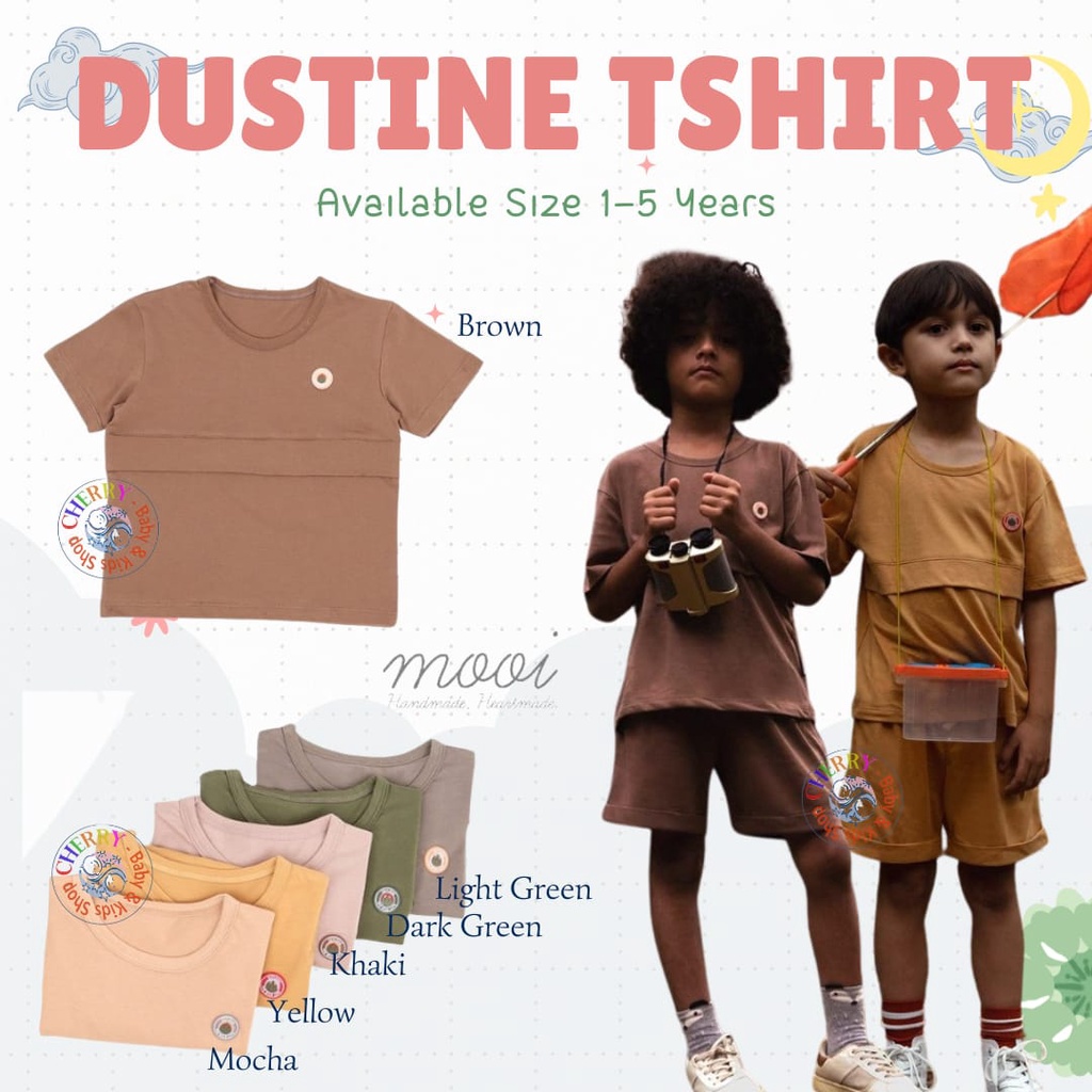 Mooi Dustine Shirt 1-5 Tahun Kaos Anak Unisex Fashion Anak CBKS