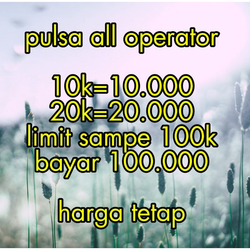 jual pulsa all operator.