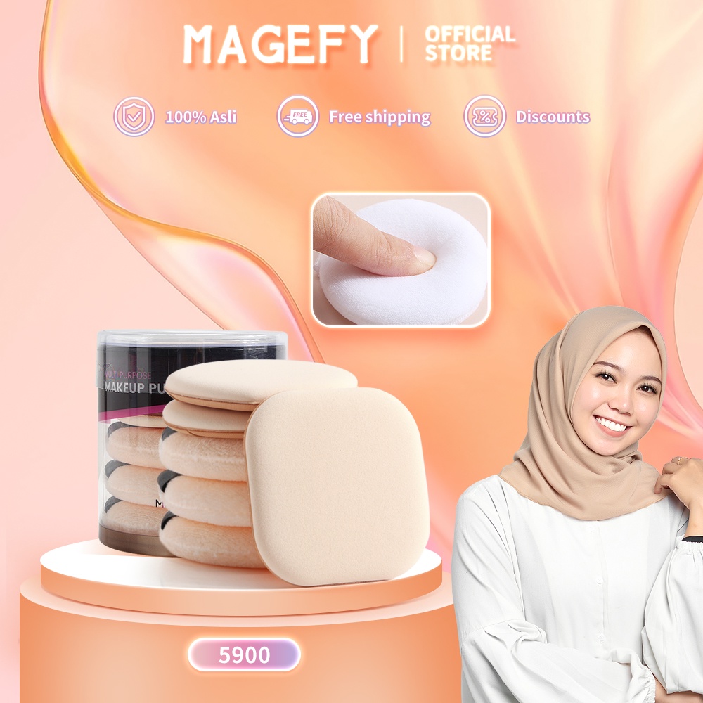 MAGEFY 6 Pcs/Box Powder Puff Foundation Soft Concealer BB Cream Air Cushion Makeup Sponge 5900