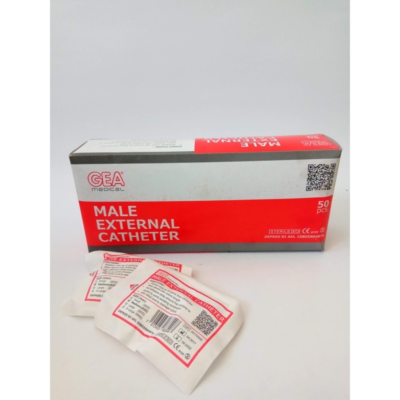 Male External Catheter isi 50 cateter condom kateter pria laki kondom gea S M L