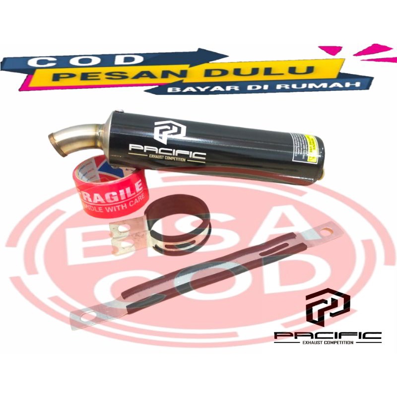 PACIFIC Knalpot Racing suara garing kmrincing tenaga los ngeplong di jamin 100% OK buat ninja 150 r/