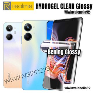 Hydrogel Jelly CUSTOM REALME 10 10Pro 10 Pro+ 11 Pro+ Hidrogel TPU Clear-Bening/Glossy/Bluelight Glosy/Blue Light Matte/Glare-A-Minyak-OIL Mate Doff/Anti SPY Privacy-Tidak Bisa lihat Dari samping-Black-Hitam-Gelap/kaca Full Cover Coveragel- NFC 5G Plus 4G