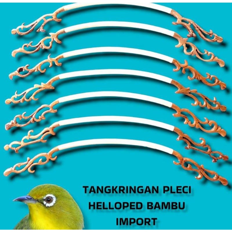 TANGKRINGAN UKIR PLECI BAMBU CINA, 23CM HELOPET