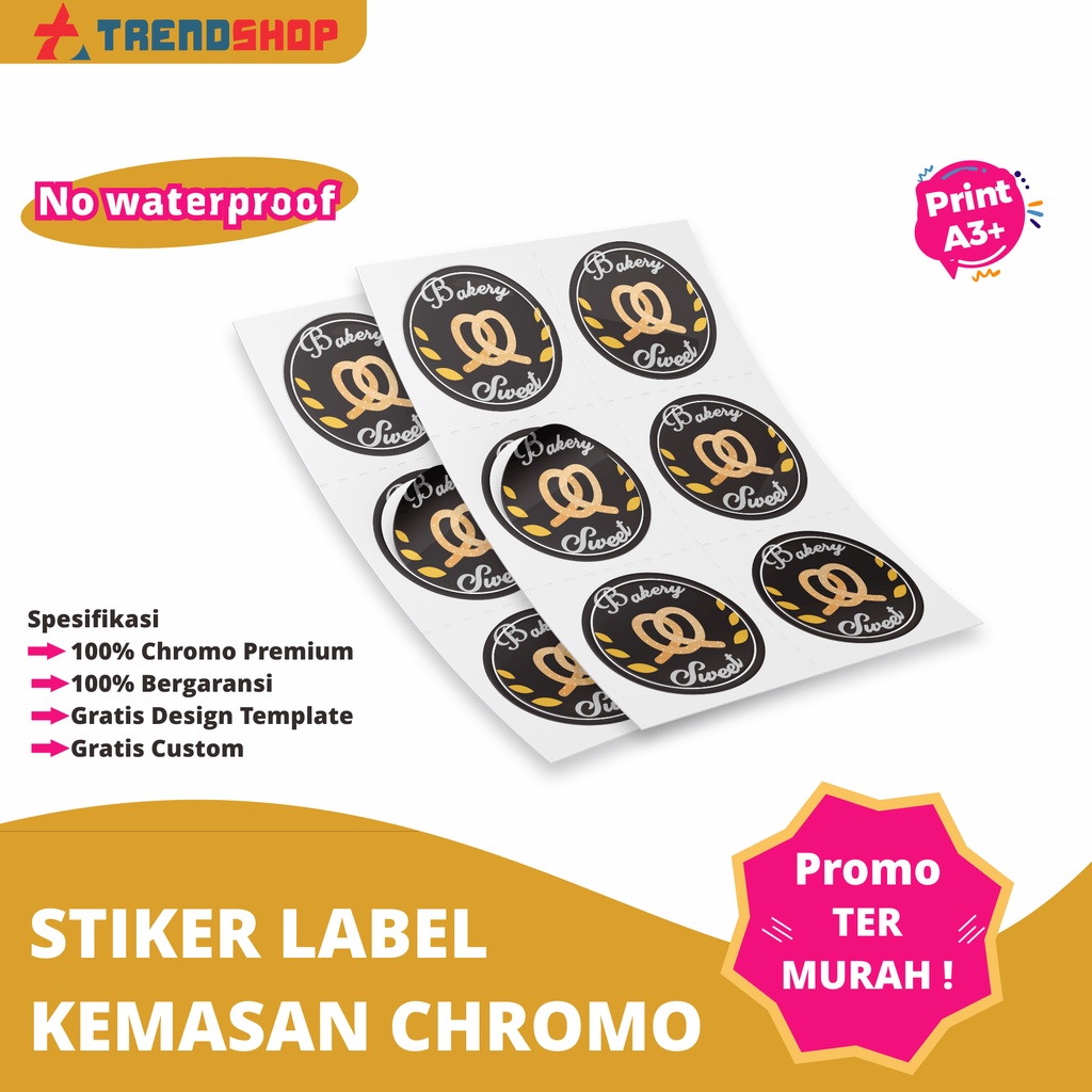 Jual Cetak Stiker Chromo Label Kemasan Makanan Minuman A3 Sehari Jadi Print Chromo A3 2742