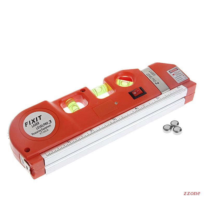 Zzz LV03 Level Horizontal Vertical Line Measuring Tape Tester/Penggaris Merah
