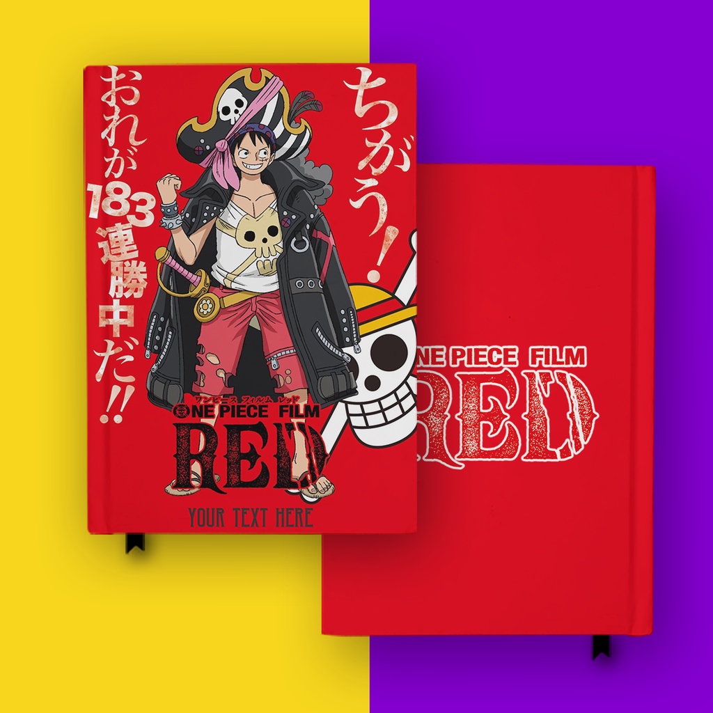 

Notebook Buku Monkey D Luffy One Piece Red 1 Anime Manga Hardcover Custom DIary Jurnal Agenda A5 A6