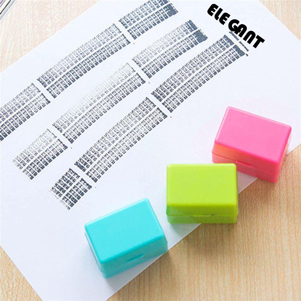 ELEGANT 1Pc Tool Your  ID Code Security Office SelfInking Stamp Roller Stamp Guard Ink Scrapbooking Messy/Multicolor