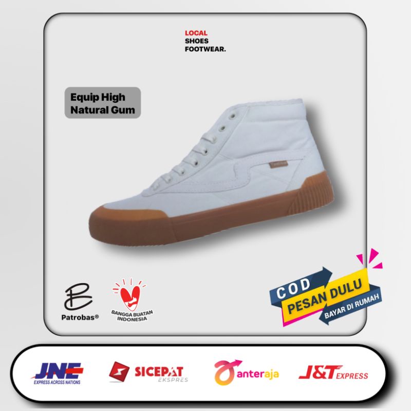 Sepatu Sneakers Patrobas Equip Natural Gum High, Patrobas Equip High