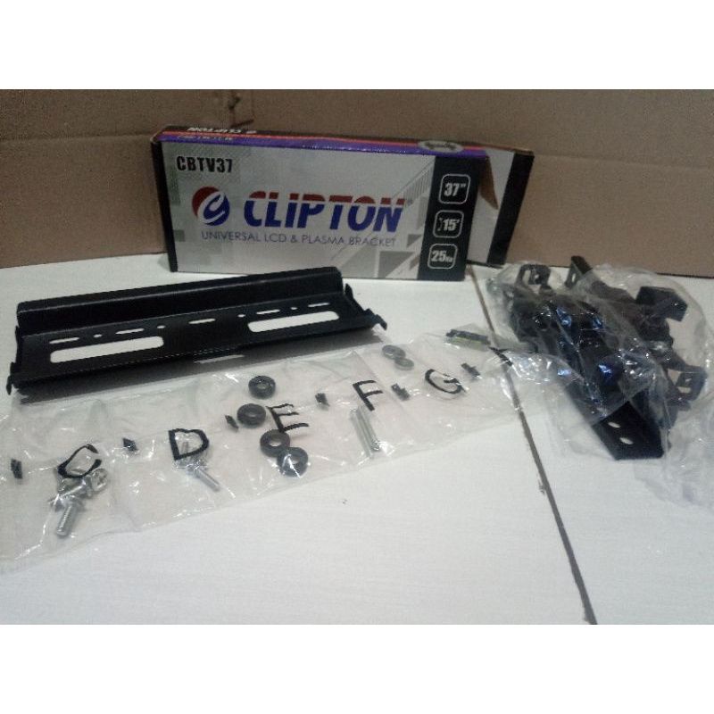 Bracket tv 12-37inch clipton dudukan tv led digital