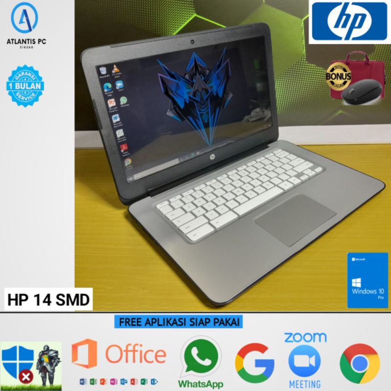 Laptop HP 14 RAM 4/128GB Windows 10 SIAP PAKAI 