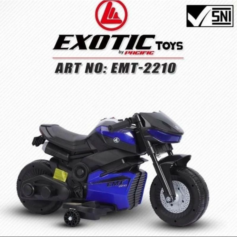 Mainan sepeda motor aki 6volt dc  EMT2210 motor aki emt2210