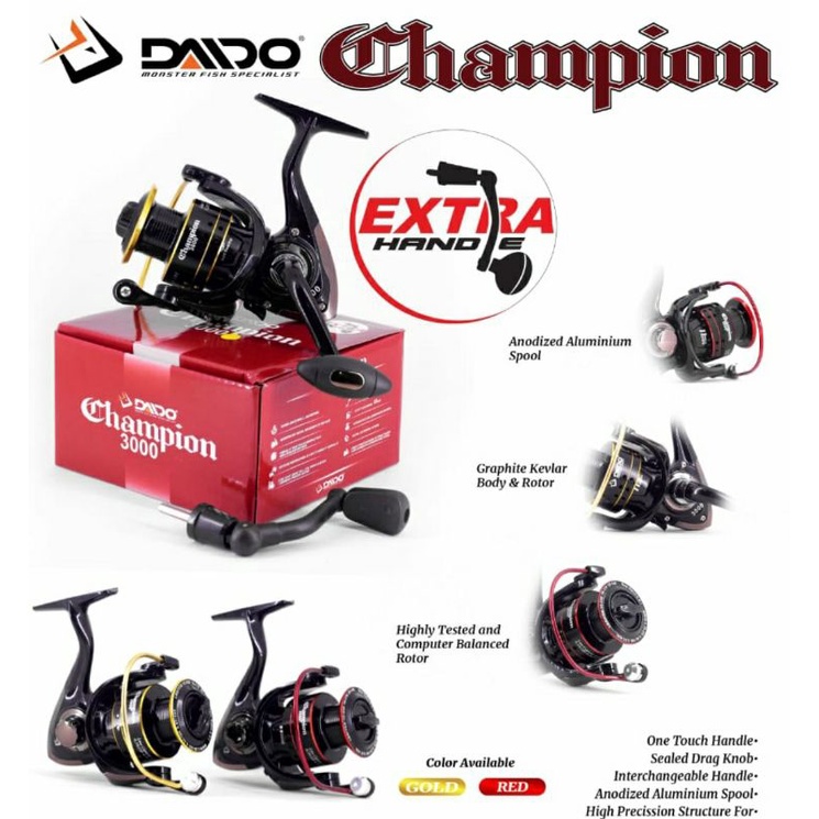 REEL PANCING DAIDO CHAMPION 1000/2000/3000 FREE EXTRA HENDEL