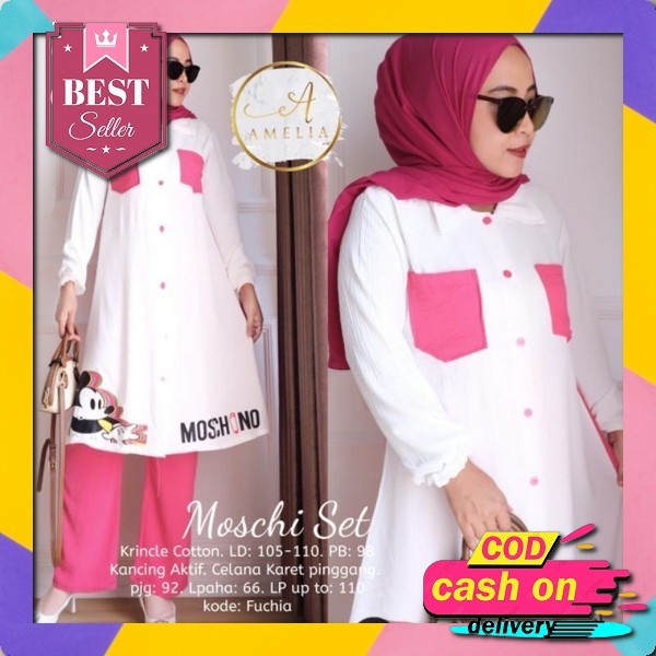 [Home Dress] Setelan Wanita Julita Set Kancing | One Set Tunik Long | Crinkle Airflow Kerah | Terbar