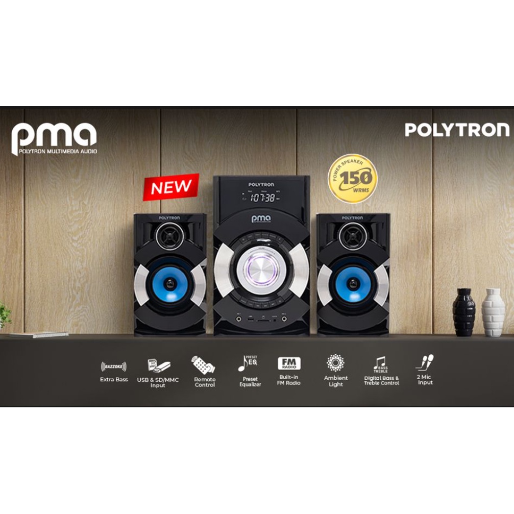 POLYTRON SPEAKER PMA9507 / PMA 9507 (BLUETOOTH / KARAOKE / AUX)