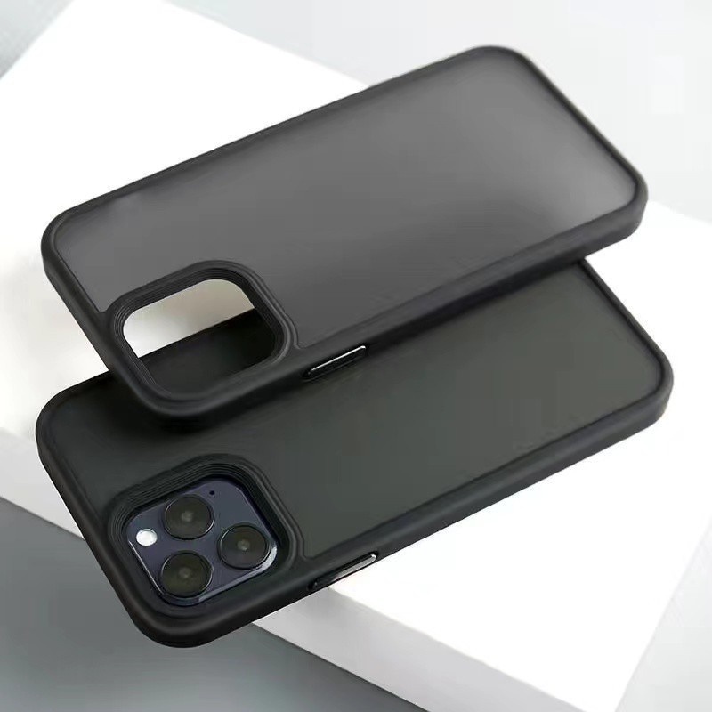 IPHONE Casing Ponsel Kulit Asli Kompatibel Dengan Iphone14 13 11 12 Pro Max 14Plus XR X XS Max Casing Pelindung Tembus Matte Anti-knock