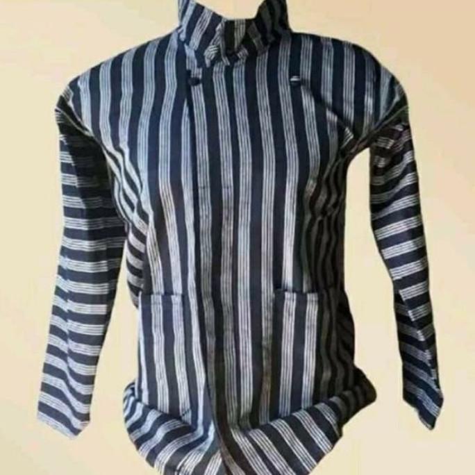 ASLI Surjan Lurik Hitam Putih-Surjan Abu Dewasa- Baju Surjan-Sorjan