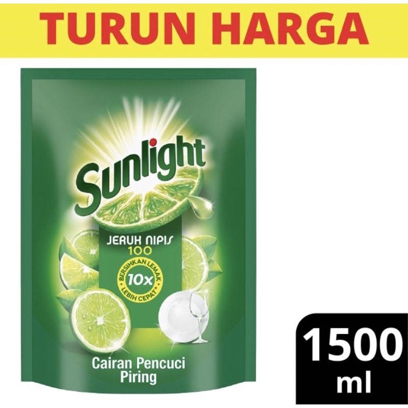 Jual Sunlight Sabun Cuci Piring Jeruk Nipis Refill 1500ml | Shopee ...