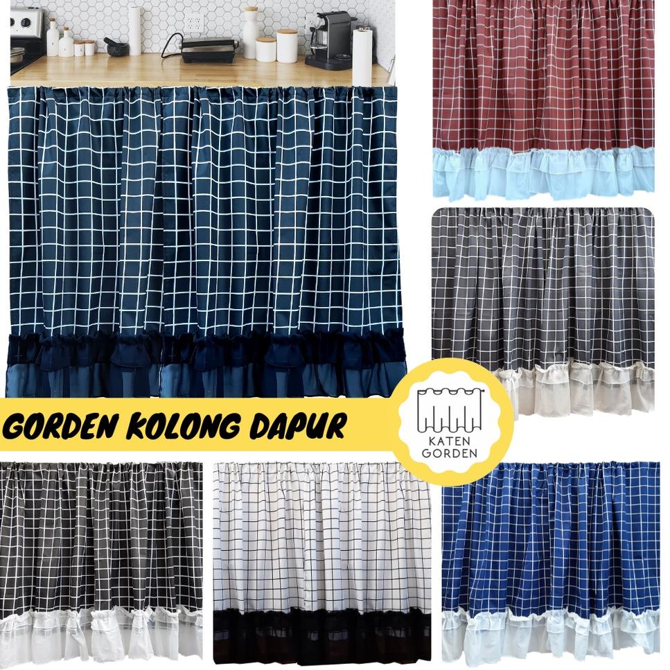 HNL.01Ja23ᴷ ▫ GORDEN KOLONG DAPUR MINIMALIS- HORDENG DAPUR MURAH - KORDEN MEJA DAPUR MOTIF KOTAK HIT
