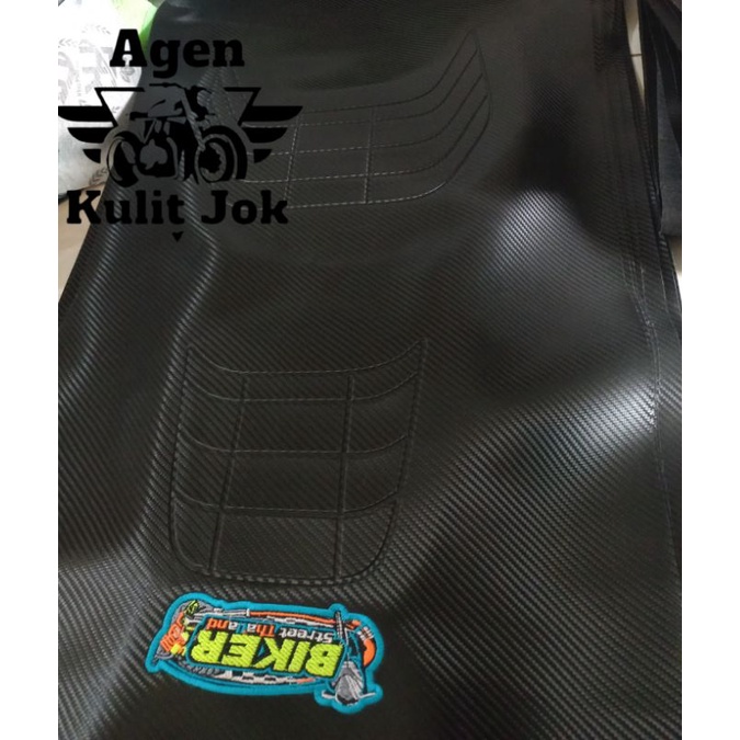 Cover jok/Sarung jok/kulit jok motor karbon ukuran 91x46 cm/bisa buat vario/BAHAN MORGAN