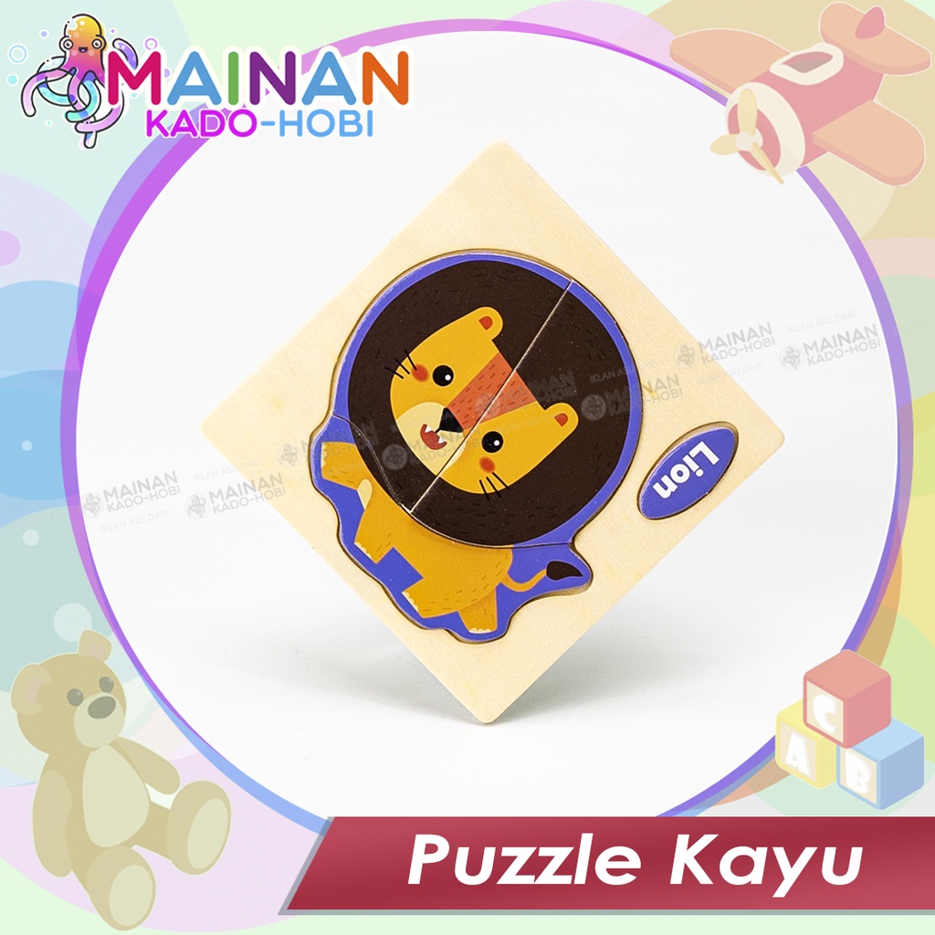 PUZZLE WOODEN TOYS MAINAN VIRAL SUSUN PUZEL BLOKS 5 TAHUN