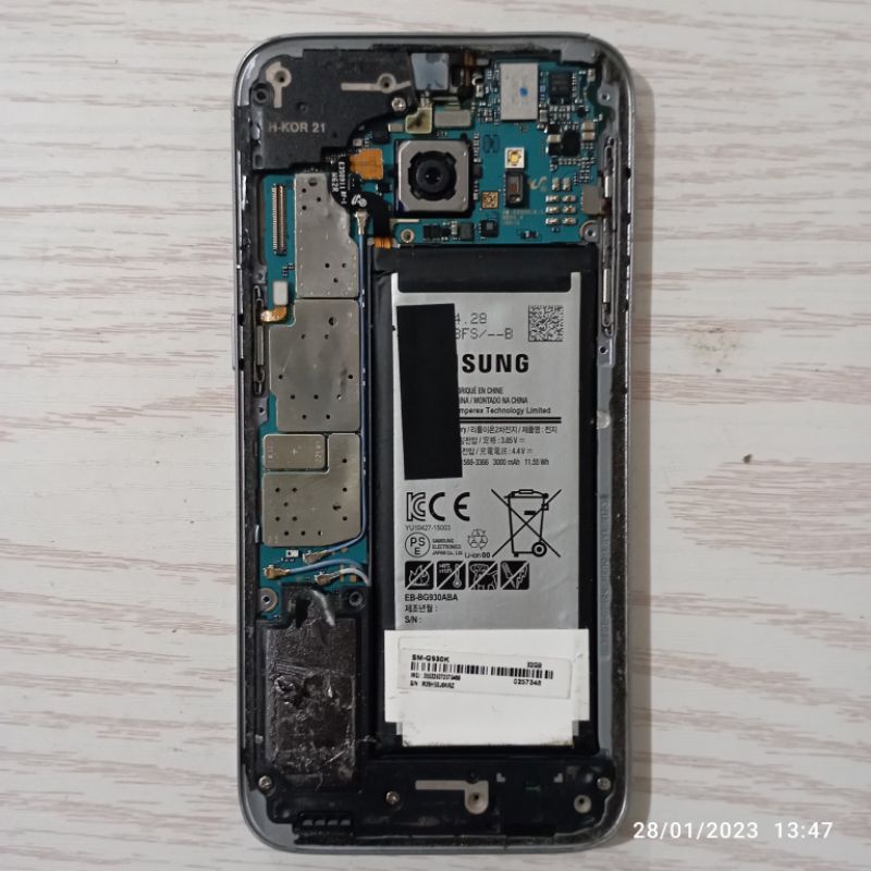 mesin Samsung galaxy s7 flat mati