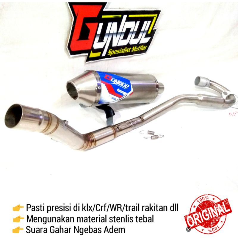 knalpot racing klx wr Crf D-tracker trail custom suara ngebas adem