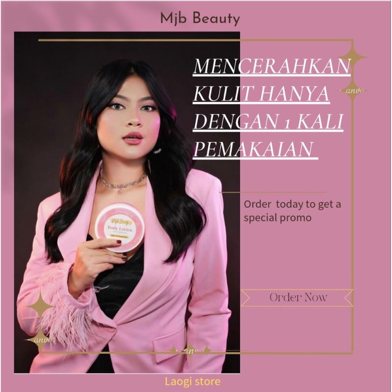 Free Mini Gold MJB Beauty Body Lotion Handbody Whitening Brightening Bodi lotion Body care Hb Dostin