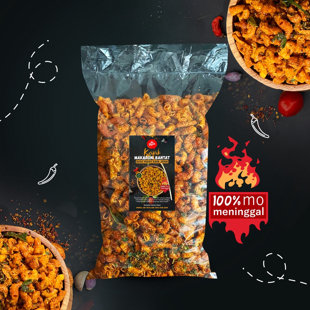 

Yasnack Makaroni Bantat Pedas Daun Jeruk 1/4 kg, 250 gr