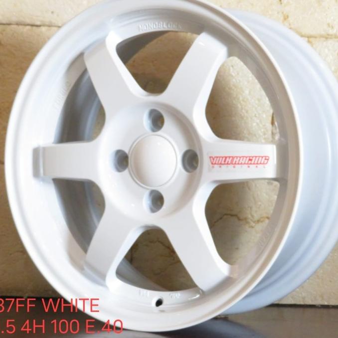 VELG BARU JF LUXURY MODEL TE37 TE 37 WHITE RING 15 DOUBLE PCD
