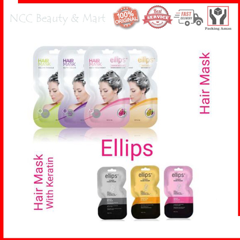 * NCC * Ellips Vitamin Hair Mask Vitamin Rambut With Pro Keratin Complex Menutrisi Rambut