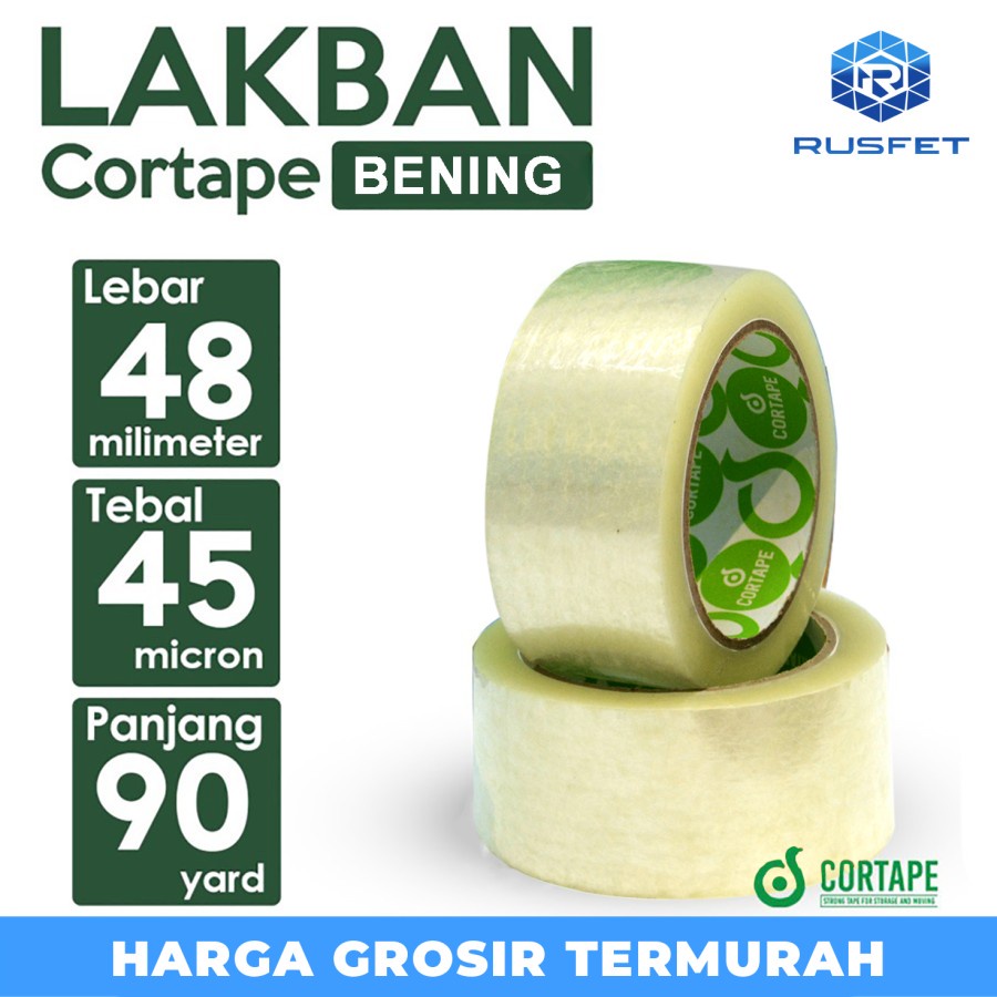 

Lakban Cortape Bening 48 mm x 90 yard Satuan