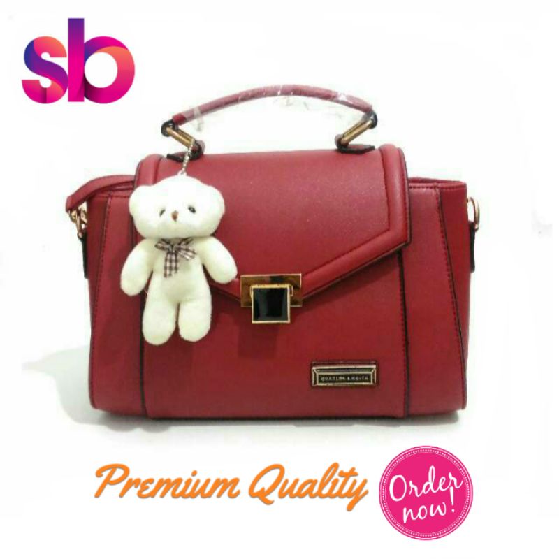 Devuro Bag [Maroon/ Merah Marun] Tas Selempang Trendi Wanita Cantik Cewek Korea Casual Formal Elegan