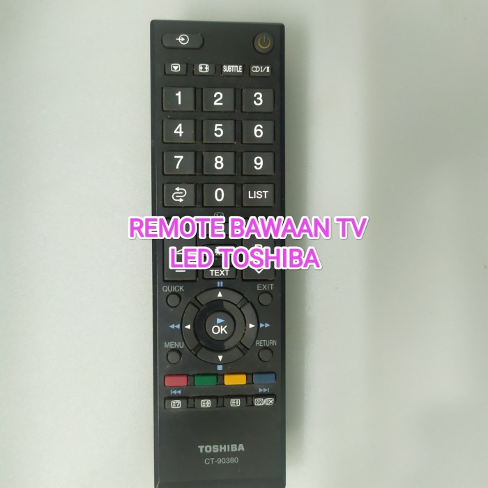REMOTE ORIGINAL BAWAAN TV LED TOSHIBA