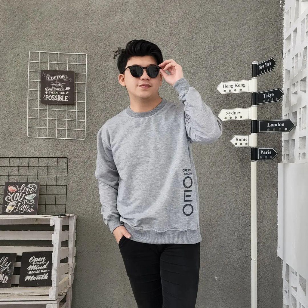 Sweater Crewneck OEO CREATNE LONDON bisa untuk pria/wanita