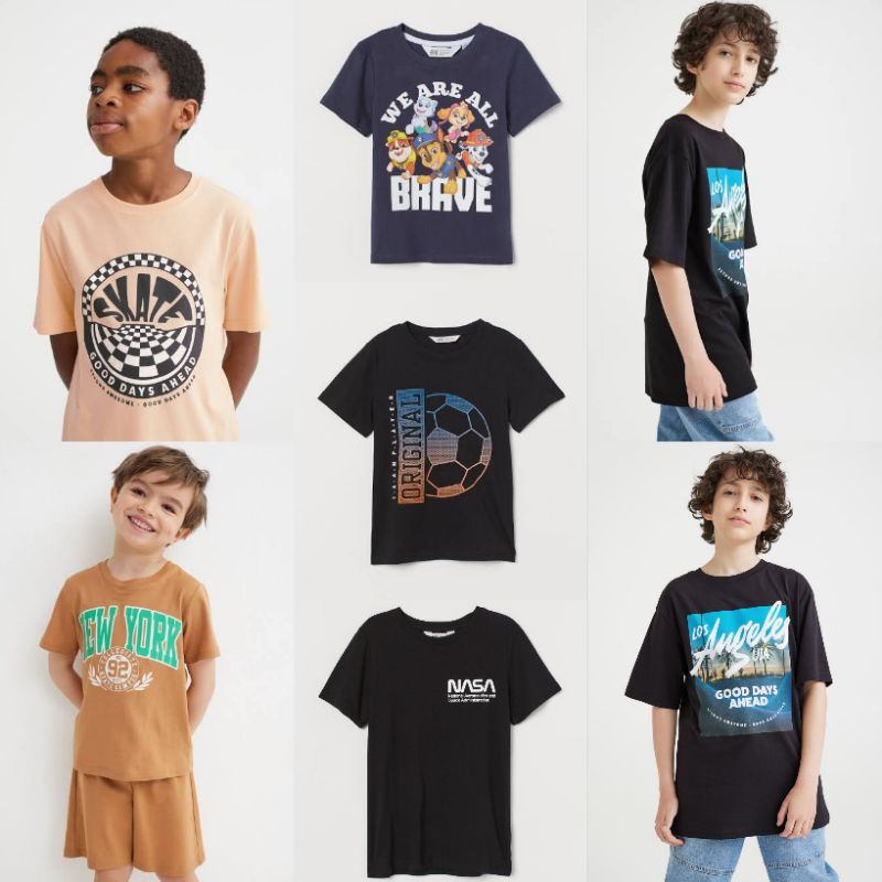 Kaos Lengan Pendek Anak Laki Laki Remaja Size Junior HM