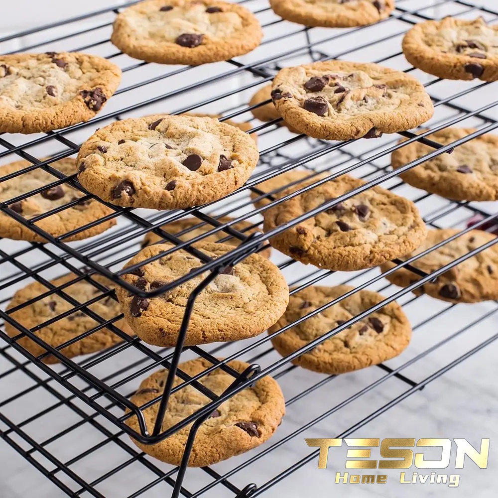 #TERMURAH!!! Rak Pendingin Kue Roti 3 Susun/ Tatakan Roti Baking Cake Cooling Rack Grid/Baking Rack/Alat Alat Kue Roti Donat Baking/ Rak Kering Cetakan Kue Donat
