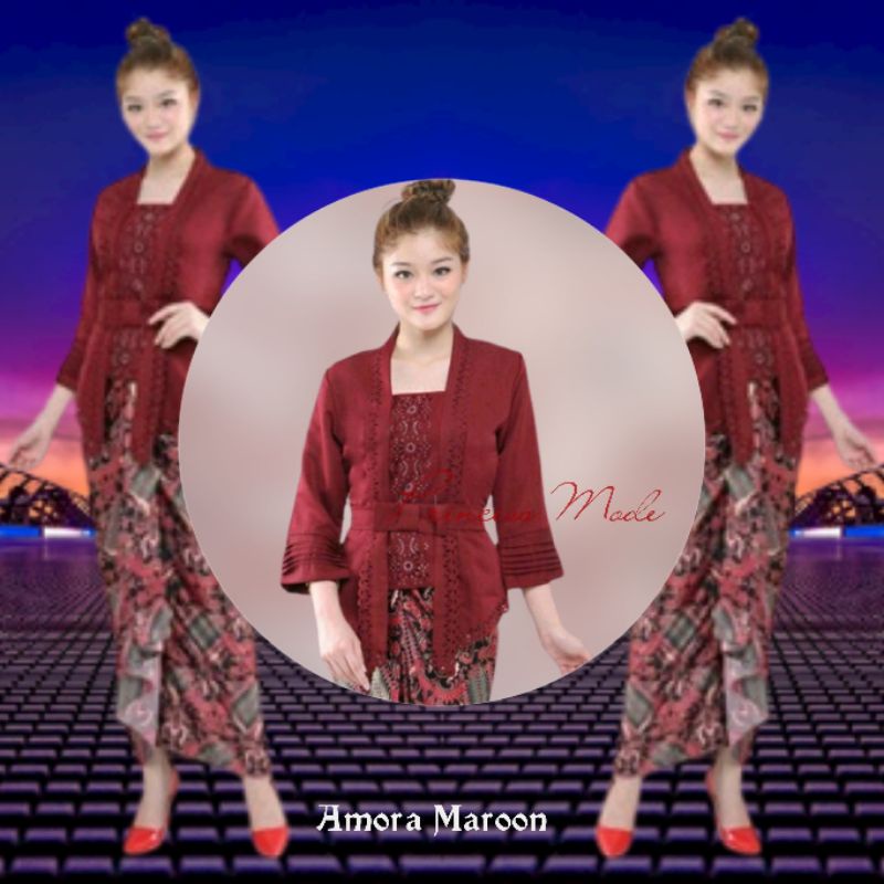 Atasan Kebaya Kartini Kutu Baru Modern Motif Laser Kebaya Bali