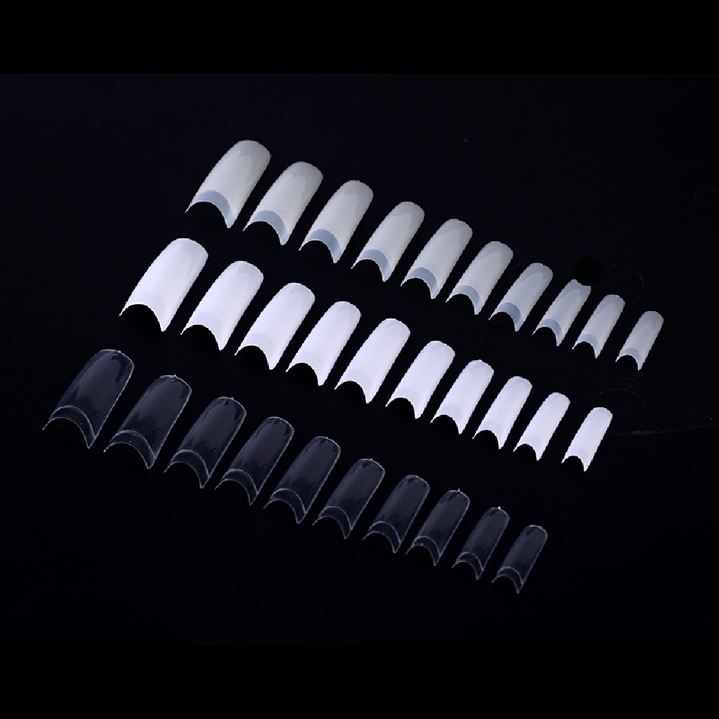 Power 500Pcs Clear White Natural French Palsu Akrilik Nail Art Tips UV Gel ID