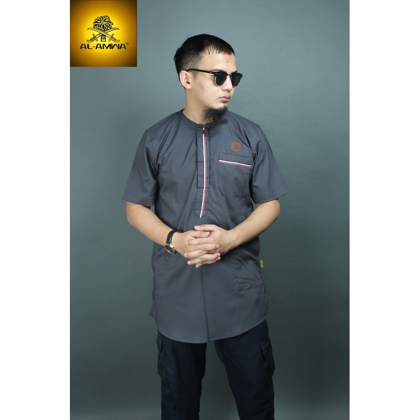 Kurta Oblong Lengan Pendek Al Amwa Koko Pakistan