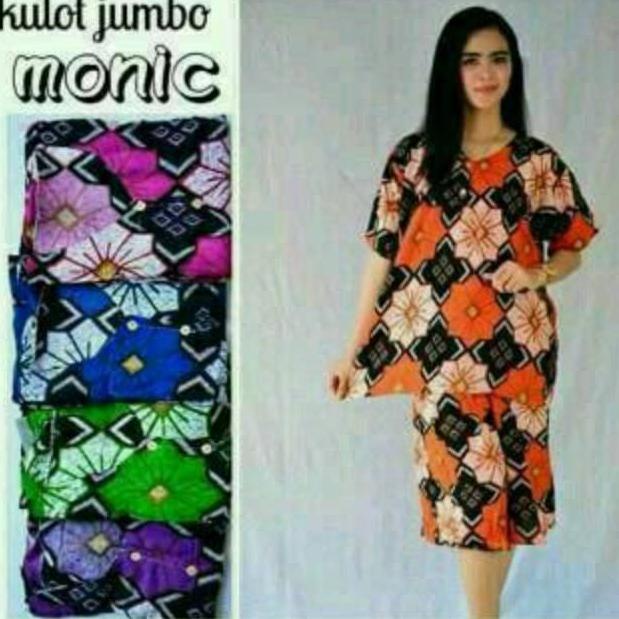 H77 baby doll Setelan Kulot Jumbo baju tidur hotpen untuk ibu hamil gemuk gendut busui ibu menyusui 