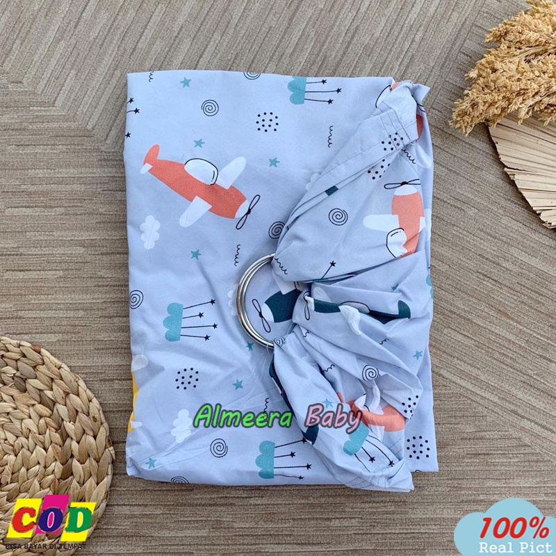 Gendongan Bayi Ringsling Motif Bahan PolyMicro Ukuran 205cm x 70cm Almeera Baby and Kids
