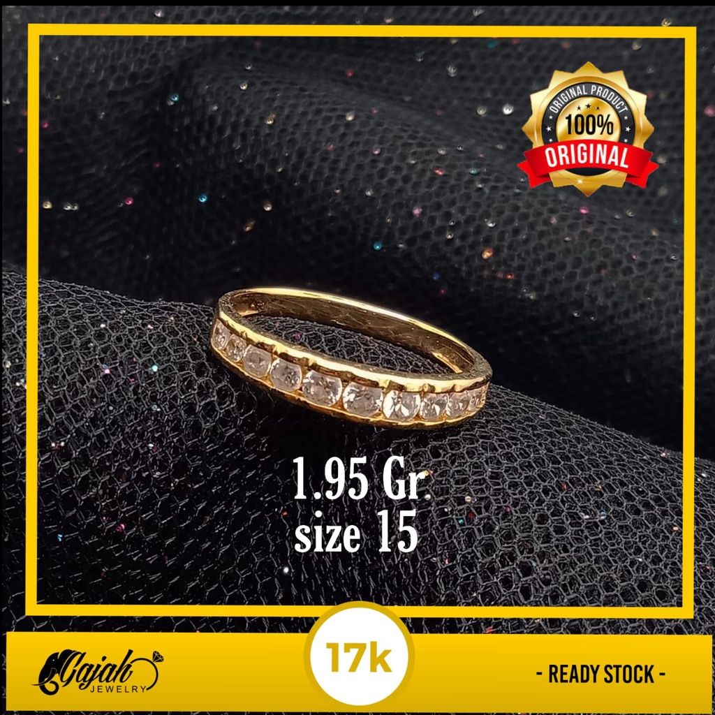 Cincin emas 17k - 1.95 gr kadar 750 - 4109